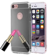 Etui i futerały do telefonów - Etui na telefon komórkowy Apple iPhone 8 Mirror Soft Case Protective Cover Black - miniaturka - grafika 1