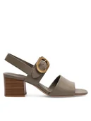 Sandały damskie - Gino Rossi Sandały V155-25-2 Khaki - miniaturka - grafika 1