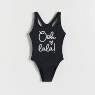 Stroje kąpielowe dla dziewczynek - Reserved - Jednoczęściowy strój kąpielowy - Czarny - miniaturka - grafika 1