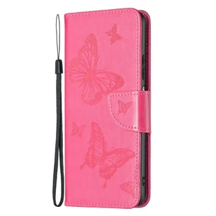 King Design Etui kompatybilne z Xiaomi Redmi Note 11 / Note 11S Global Etui na telefon komórkowy ze skóry syntetycznej - Etui na telefon komórkowy różowo-czerwone - Etui i futerały do telefonów - miniaturka - grafika 1
