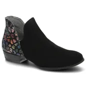 Botki damskie - Czarne Botki Maciejka Damskie Skórzane Obuwie - miniaturka - grafika 1