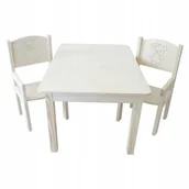 Zestawy mebli dla dzieci - STOLIK 75/50 + 2 KRZESEŁKA PEŁNE Z PODŁOKIETNIKIEM DLA MALUCHA + GRAWER - miniaturka - grafika 1