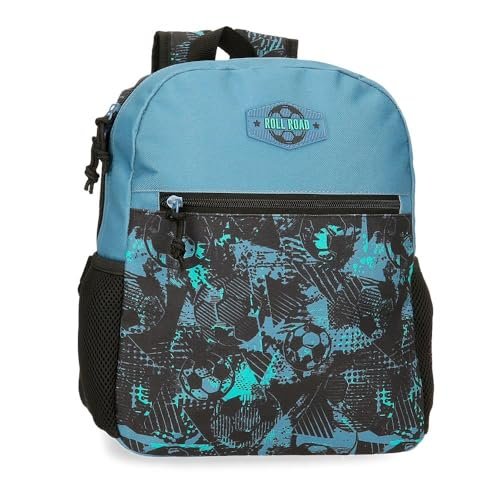 Roll Road Soccer Plecak szkolny Czarny 27x33x11 cms Poliester 9,8L, czarny, plecak szkolny