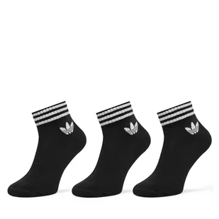 Zestaw 3 par wysokich skarpet unisex adidas 3-Stripes JV7436 Czarny - Skarpetki męskie - miniaturka - grafika 1