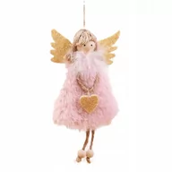 Bombki - ANIOŁ ANIOŁEK ŚWIĄTECZNY DEKORACJA WISZĄCY Z5 RÓŻ - miniaturka - grafika 1