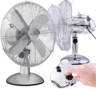Wentylator Mały Metalowy Wentylator Wiatrak do domu biura domowy biurowy regulacja wysokości - Wentylatory - miniaturka - grafika 1
