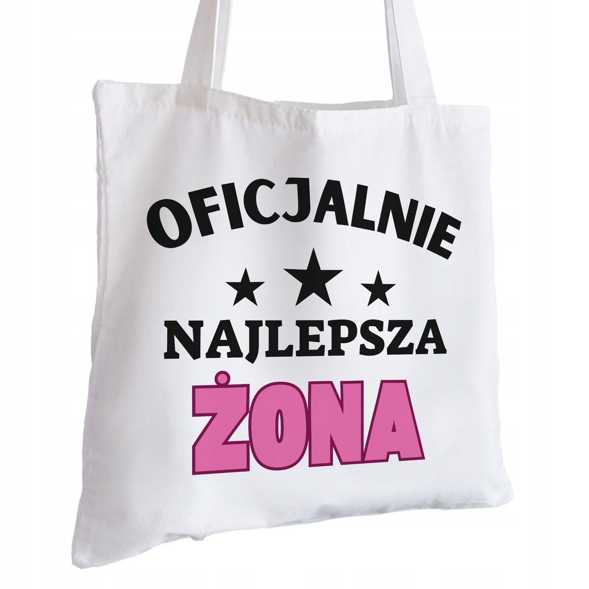 Torba Bawełniana biała dla Żony Na Prezent ekologiczna Trwały Nadruk