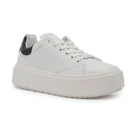 Trampki damskie - Calvin Klein Skórzane trampki - miniaturka - grafika 1