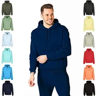 Bluzy męskie - Ript Essentials by RIPT Performance RCSWT763 męska bluza z kapturem miękka w dotyku Lougewear bluza z kapturem, granatowa, mała - miniaturka - grafika 1