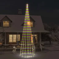Oświetlenie świąteczne - vidaXL Choinka do montażu na maszcie, 1134 kolorowych LED, 800 cm - miniaturka - grafika 1