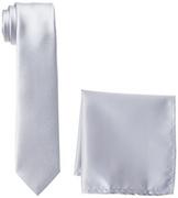 Krawaty i muchy męskie - Rael-Brook Folkespeare | Męski klasyczny krawat i satynowy zestaw o standardowej szerokości | bordowa satyna, 30 cm x 30 cm, Burgund, Rozmiar uniwersalny - miniaturka - grafika 1