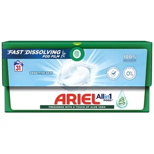 Ariel Sensitive Skin All-in-1 Kapsułki do prania 31 prań 750,2 g (31x24,2 g) - Środki do prania - miniaturka - grafika 1