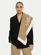 Czapki i chusty sportowe damskie - Calvin Klein Chusta K60K612882 Beżowy - miniaturka - grafika 1