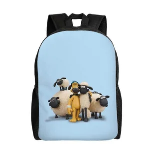Shaun The Sheep Movie Wszechstronny plecak Zmywalny plecak szkolny w stylu casual Modna torba na komputer z tkaniny Oxford Unisex-XTYD11401 - Torebki damskie - miniaturka - grafika 1