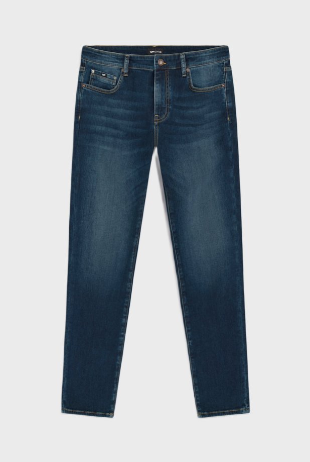 Jeansy męskie gas jeans slim fit scuro altro