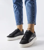 Botki damskie - Czarne sneakersy Vernadeau-39 - miniaturka - grafika 1