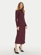 Sukienki - PINKO Sukienka wieczorowa 104335 A289 Bordowy Regular Fit - miniaturka - grafika 1