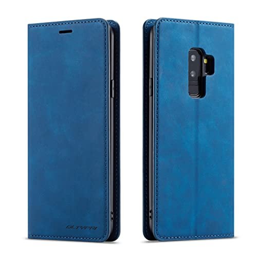 QLTYPRI Etui na telefon Samsung Galaxy S9 Plus, wysokiej jakości skóra PU, osłona z TPU, z uchwytem na karty, podpórka, ukryta adsorpcja magnetyczna, etui z klapką w stylu portfela do Samsung Galaxy