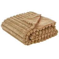 Narzuty - BELIANI Dekoracyjna narzuta na łóżko jasnobrązowa poliester 200 x 220 cm miękki materiał sypialnia - miniaturka - grafika 1