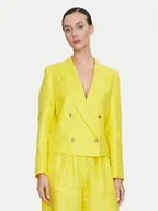 Marynarki i żakiety damskie - ViCOLO Marynarka TB0790 Żółty Regular Fit - miniaturka - grafika 1