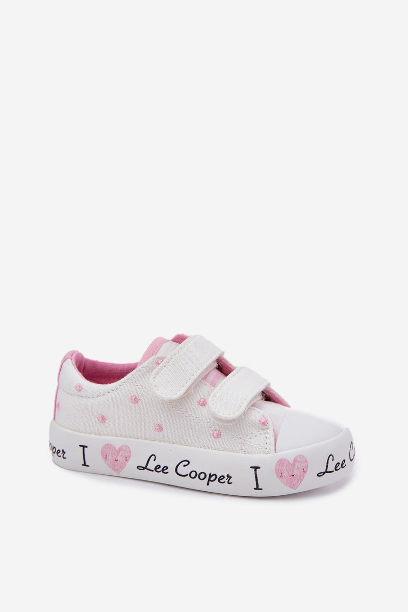 Trampki Dziewczęce Na Rzepy Lee Cooper LCW-25-02-3264K Białe-24