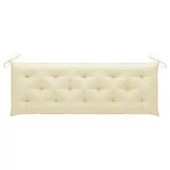 Poduszki na krzesła - vidaXL vidaXL Poduszka na ławkę ogrodową, biała, 150x50x7 cm, tkanina - miniaturka - grafika 1