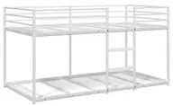 Łóżka - Białe łóżko piętrowe metalowe 100x200 cm - Mood 5X - miniaturka - grafika 1