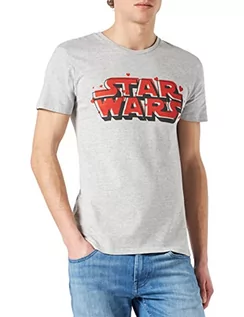 Koszulki męskie - Star Wars Męski T-shirt Uxswmants001, szary melanż, S - grafika 1