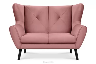 Różowa sofa 2 osobowa mała MIRO - Sofy i kanapy - miniaturka - grafika 1