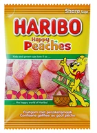 Żelki - Żelki brzoskwiniowe Haribo Happy Peaches 185g - miękkie i słodko-kwaśne - miniaturka - grafika 1