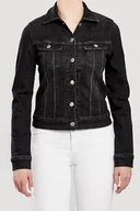 Kurtki damskie - Lee Slim Rider Damska Kurtka Jeansowa Black Orrick L541Dwjn-Xs - miniaturka - grafika 1