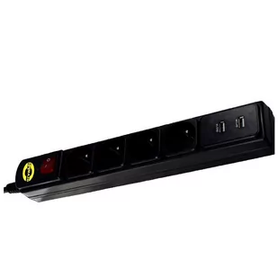 Orvaldi Filtr zasilający ORV-4PL 1140J 10A 1,8m z ładowarką 2x USB 2.0 ORV-4PL - Listwy zasilające - miniaturka - grafika 1