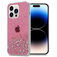 Etui i futerały do telefonów - Pokrowiec Do Apple iPhone 14 PRO MAX Etui w Różowy z Brokatem Glitter Obudowa Case Cover TPU Cadorabo - miniaturka - grafika 1