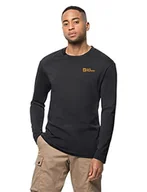 Bluzy męskie - Jack Wolfskin Bluza męska Essential, czarna, S - miniaturka - grafika 1