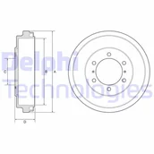 Bębny hamulcowe - Bęben hamulcowy Delphi BF631 - miniaturka - grafika 1