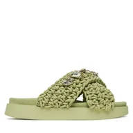 Klapki i japonki damskie - Klapki Inuikii Woven Stones 70104-106 Zielony - miniaturka - grafika 1