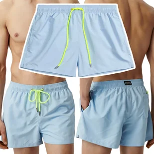 Kąpielówki Męskie Neonowe Szorty Plażowe Kąpielowe Spodenki ATLANTIC - XL - Kąpielówki męskie - miniaturka - grafika 1