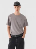 Koszulki męskie - Męski t-shirt basic Outhorn OTHWAW24TTSHM2434 - szary - miniaturka - grafika 1