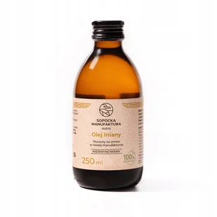 Olej lniany PREMIUM 250 ml świeżo tłoczony na zimno nierafinowany omega-3 - Zdrowa żywność - miniaturka - grafika 1