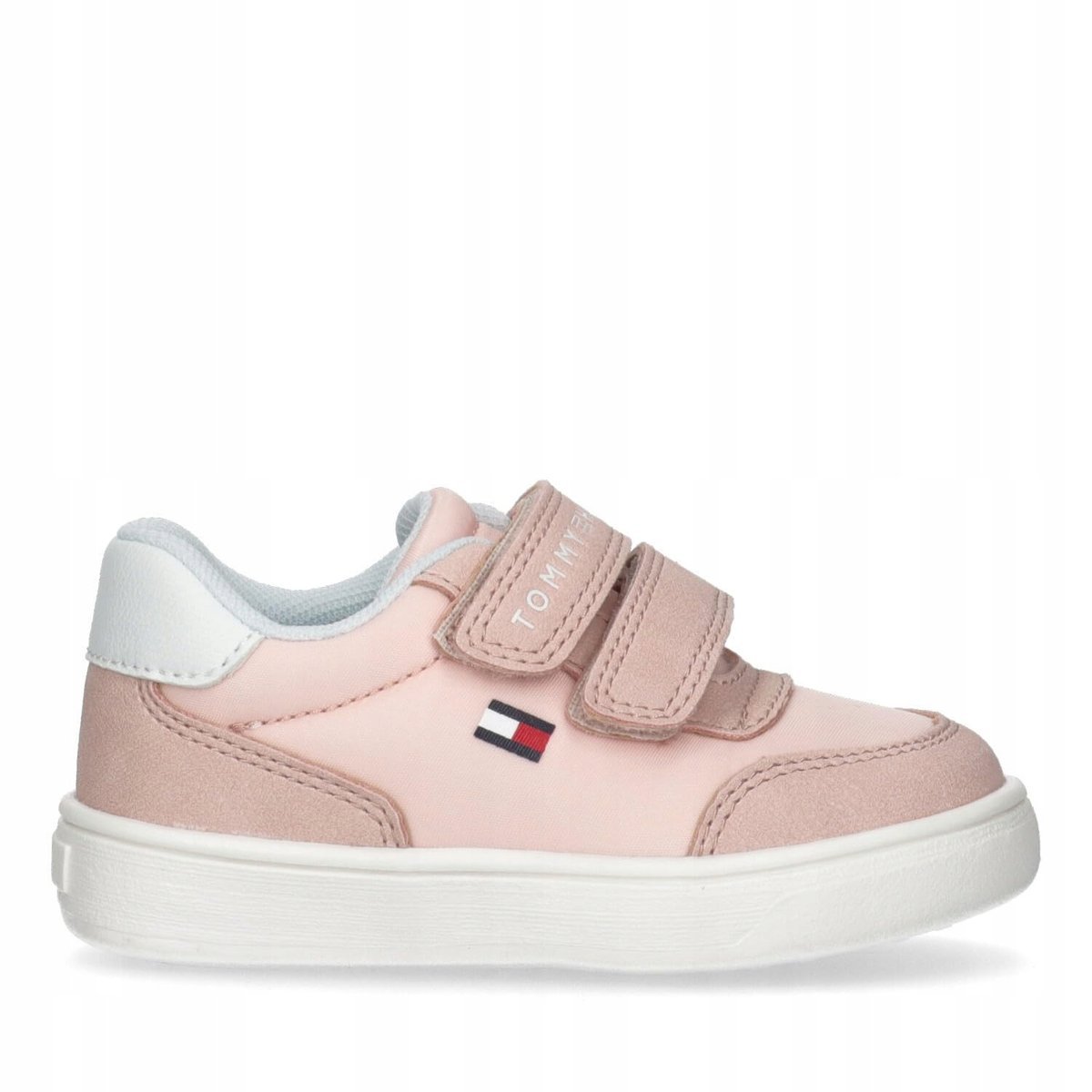 TOMMY HILFIGER RÓŻOWE SPORTOWE BUTY DZIECIĘCE Z RZEPAMI 21 16LA