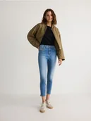 Spodnie damskie - Reserved - Jeansy slim push up - niebieski - miniaturka - grafika 1
