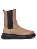 Botki damskie - ECCO Sztyblety Nouvelle 21622301084 Beżowy - miniaturka - grafika 1