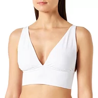 Biustonosze - Adidas Sports Underwea Damski biustonosz Longline Plunge Bustier, biały 2, M - miniaturka - grafika 1
