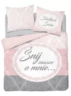 Pościel - Detexpol Pościel 220x200 bawełniana Komplet 100% bawełna Holenderska Śnij o mnie 3242A - miniaturka - grafika 1