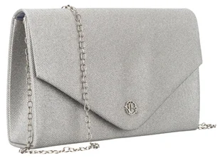 Torebka wieczorowa damska ROVICKY mała klasyczna na wesele wizytowa elegancka srebrna na łańcuszku błyszcząca - Torebki damskie - miniaturka - grafika 1