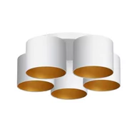 Lampy sufitowe - Luminex Arden 3444 Plafon Oprawa sufitowa 5x60W E27 biały/złoty - miniaturka - grafika 1