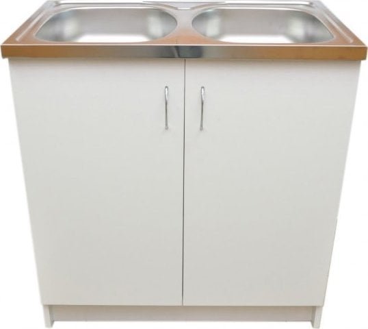 Szafka kuchenna + zlew 80x50 biała