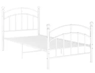 Inne meble do sypialni - Białe metalowe łóżko z zagłówkiem 100x200 cm D9-B24 - miniaturka - grafika 1