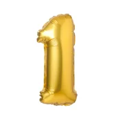 Balony i akcesoria - Balon foliowy cyferka nr 1 - miniaturka - grafika 1