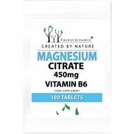Witaminy i minerały - Forest Vitamin, Magnesium Citrate 450mg Vitamin B6, 100 Tab. - miniaturka - grafika 1